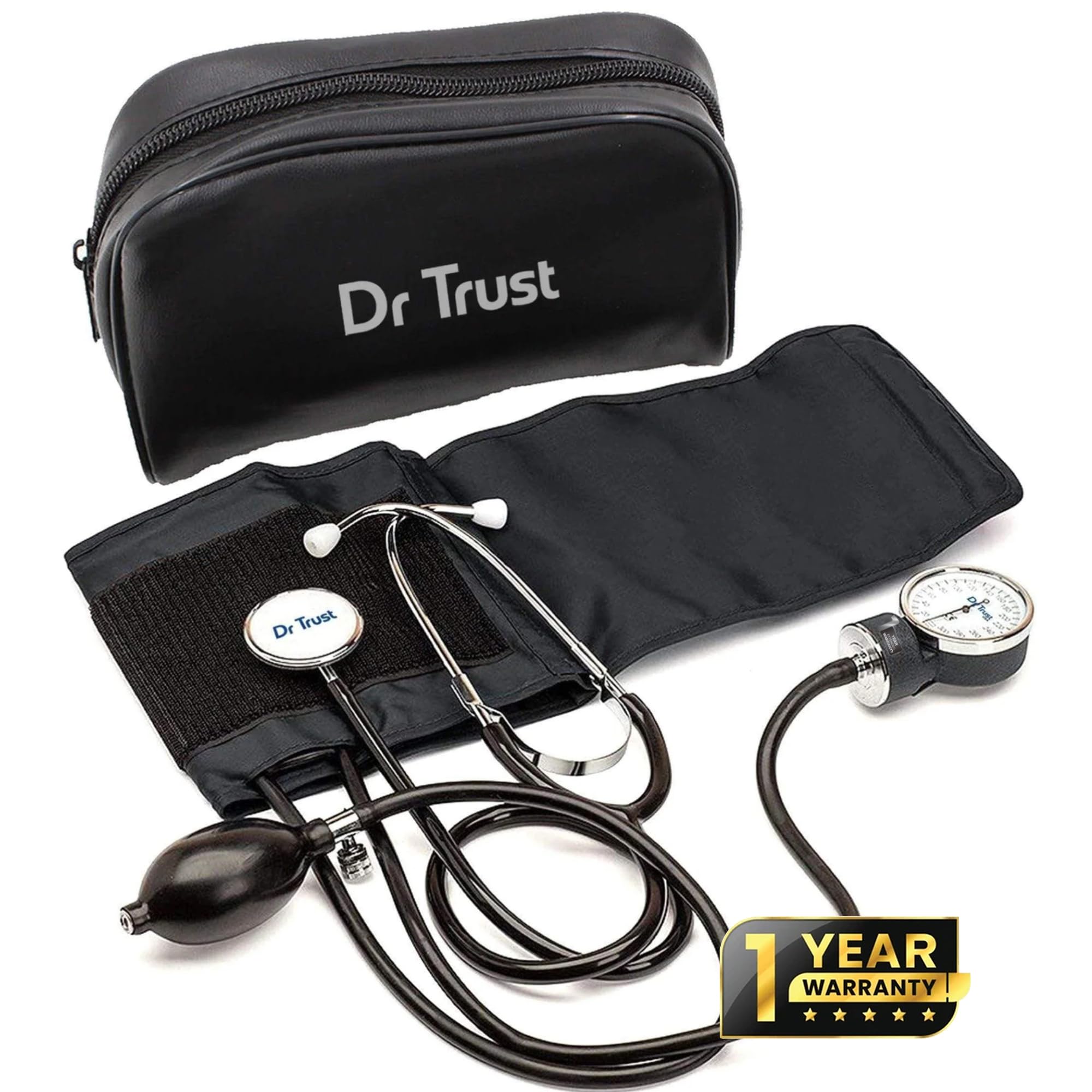 Dr Trust (USA) Sphygmomanometer Aneroid Type Manual Blood pressure monitor with stethoscope