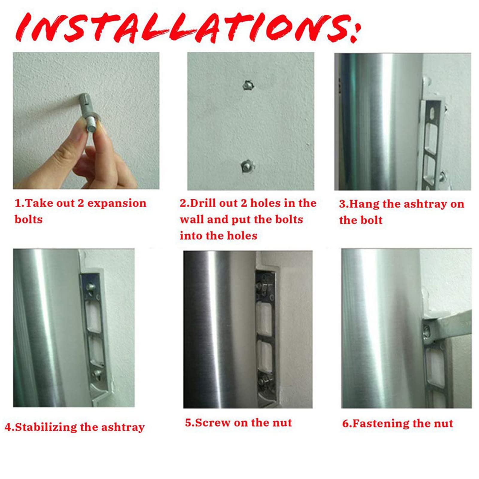 Kensbro Outdoor Aschenbecher Edelstahl - Wandmontage Mit Schloss Für Terrasse & Garten