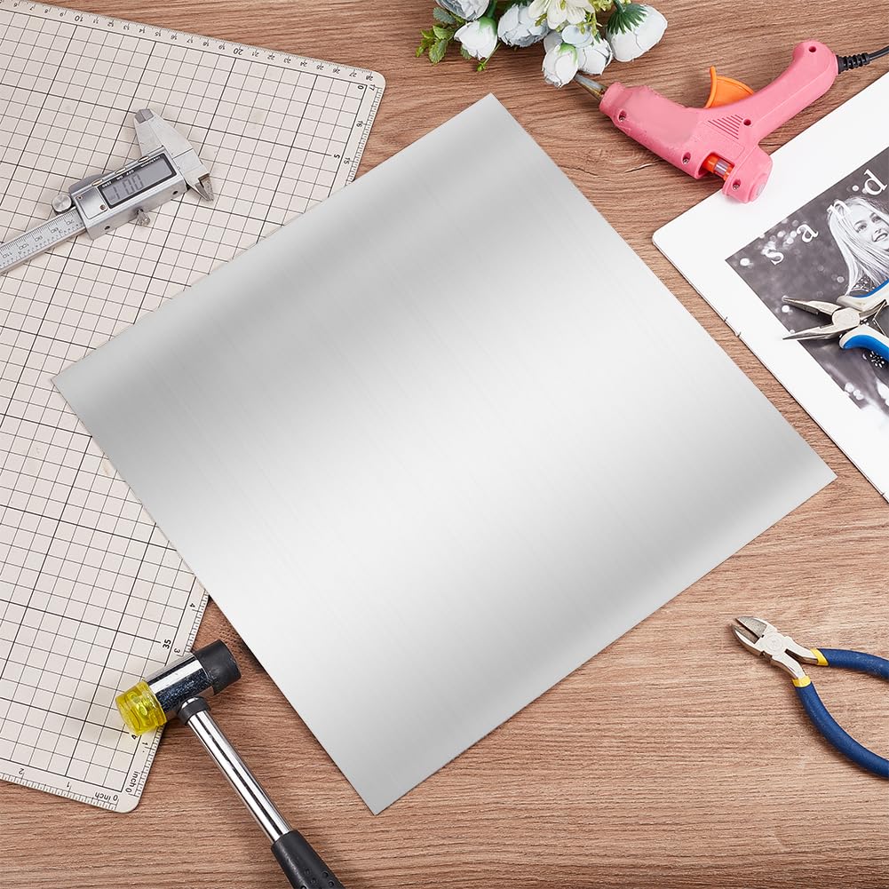 OLYCRAFT 2 pz 30x30cm Lamiera di Acciaio Laminato A Freddo Calibro 1mm di Spessore Lamiera di Acciaio Quadrata Lamiere di acciaio Laminato A Freddo per Progetti fai da te industria e decorazione