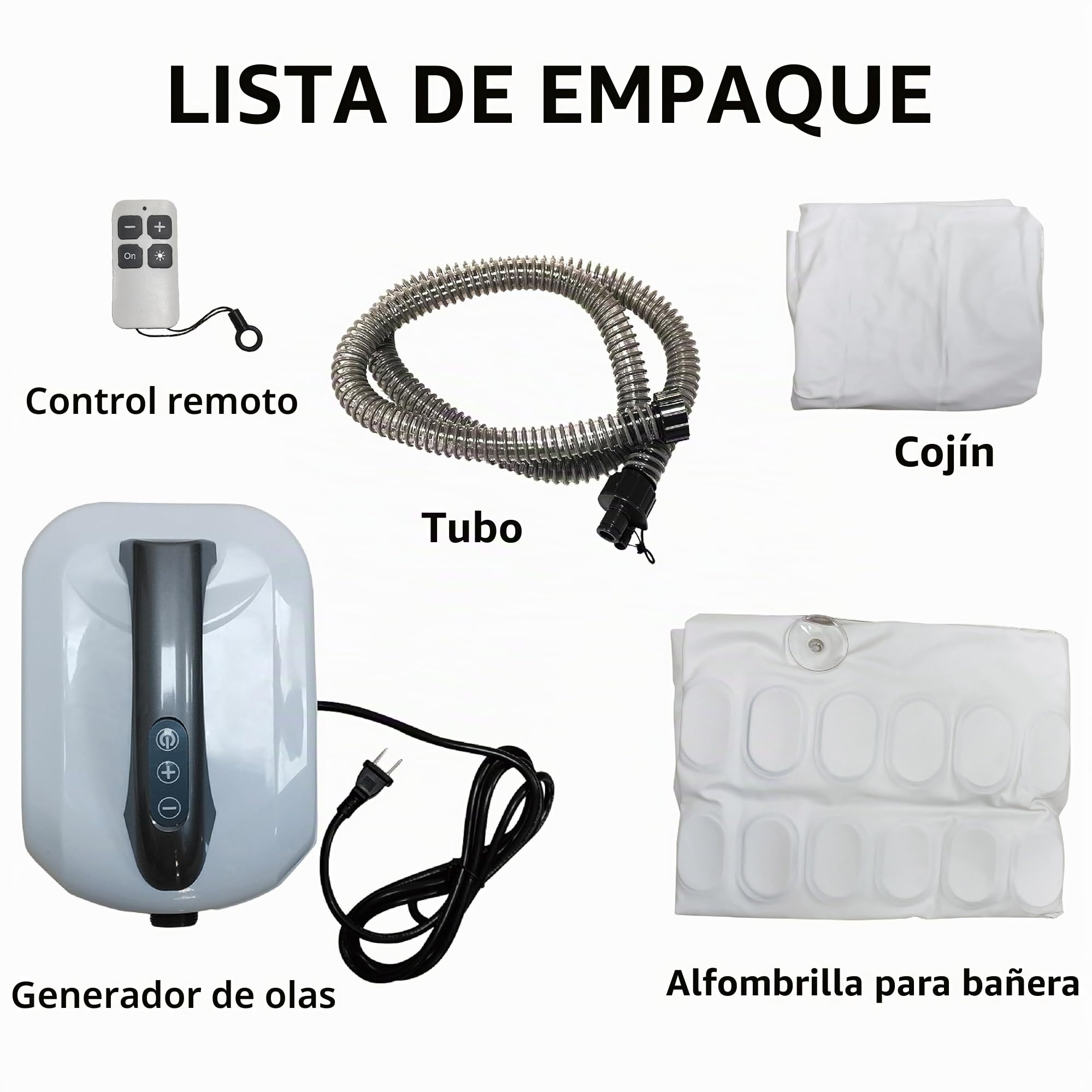Alfombrilla De Baño Para Masajes De Surf En Casa: Ajuste De 9 Velocidades, Alfombrilla De Baño Antideslizante Con Almohada Inflable Y Control Remoto