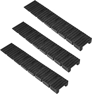 TEHAUX Hopper Plastic Shims, Furniture Levelers Black Plastic Shims Multi-Function Toilet Shims Composite Shims for Leveling Doors Tables Chairs Closets (20pcs, Black) Pitch Window