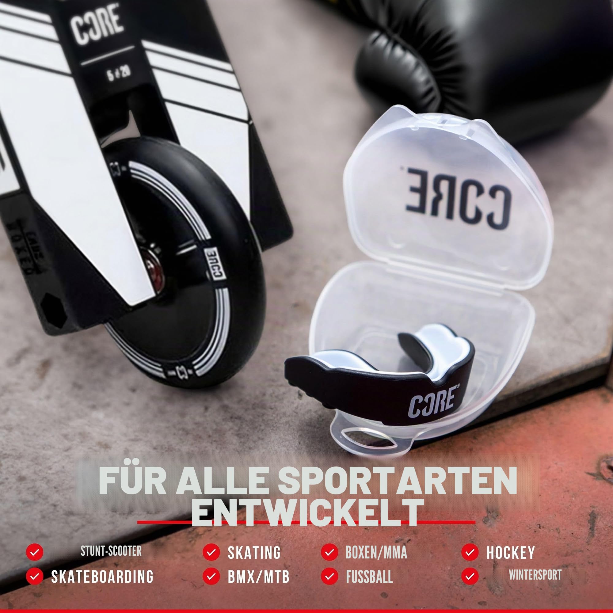CORE Mundschutz Schwarz Sport & Freizeit