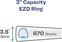 Vista 2 de Carpeta dura Avery con anilla de bloqueo EZD con sistema one touch, Azul 3 pulgadas