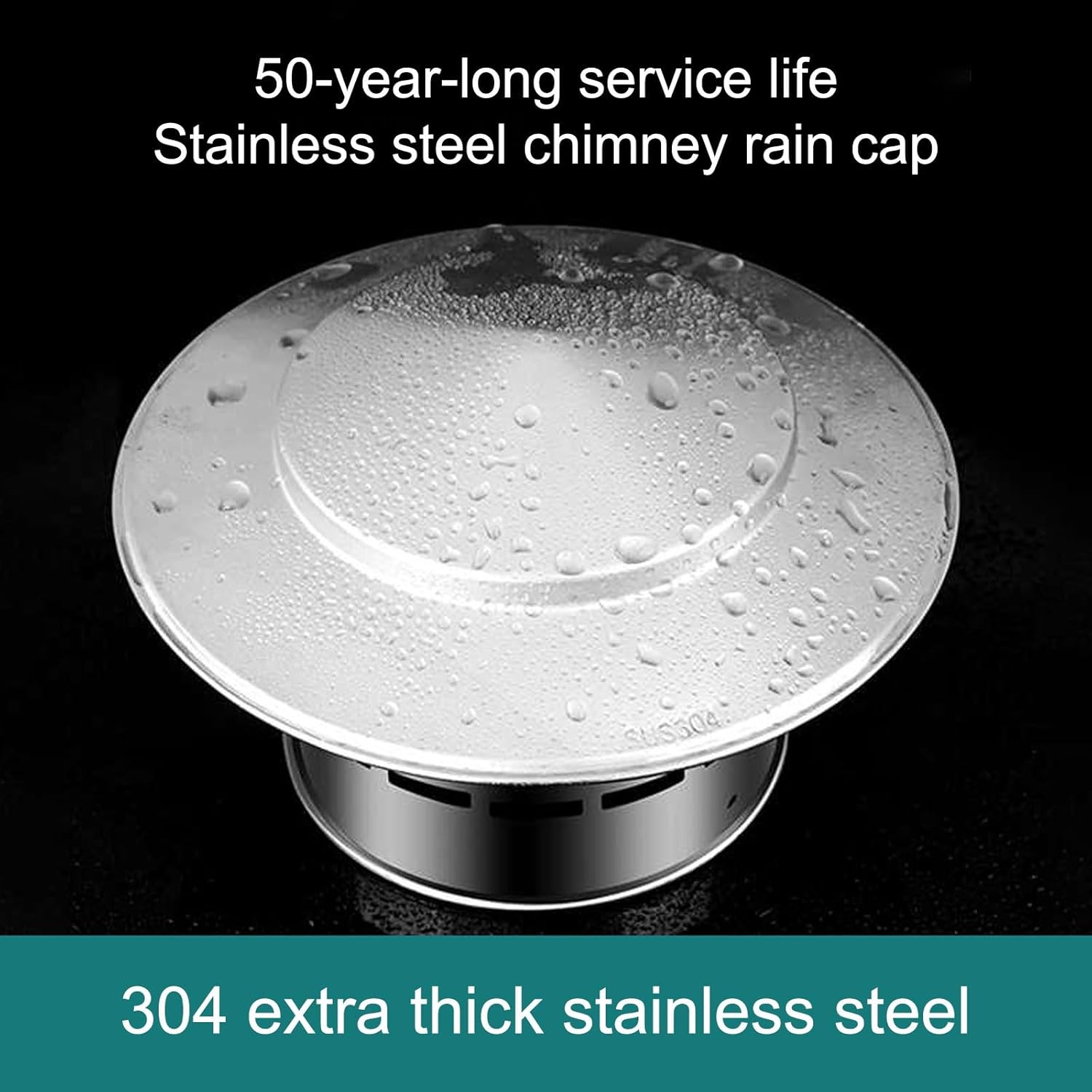 JHDXL Chimney Cap, Roof Vent Cap, Chimney Covers, Vents That Maximize Airflow for Better Ventilation, Covers with Adjustable Metal Strips, Insulated Roof Vents(200mm/7.8in)
