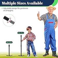 Vista 4 de Herramienta multiusos de azada de jardín, resistente ajustable (16 a 30 pulgadas) con mango ergonómico, acero recubierto antioxidante