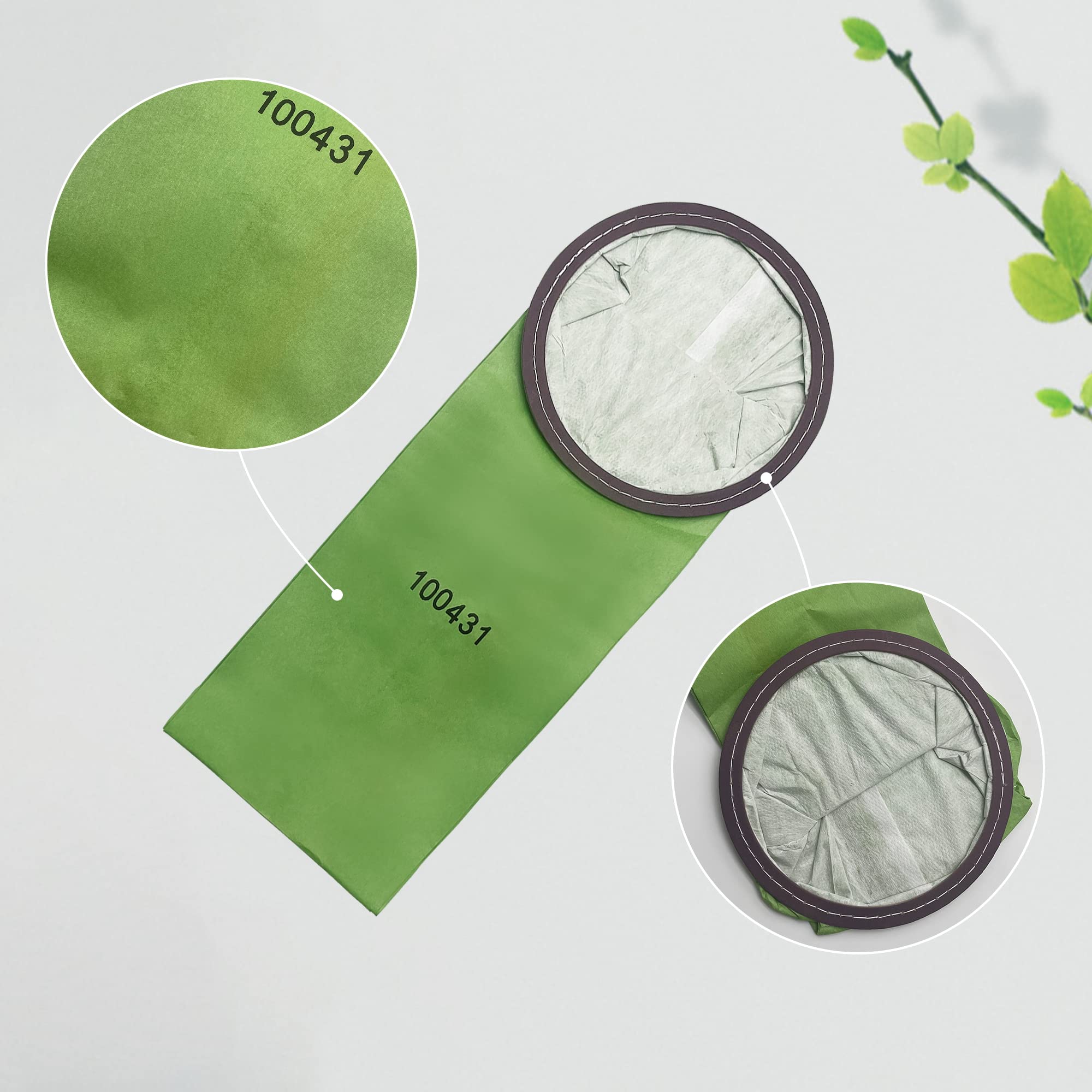 Smilefil Round 6QT Intercept Micro Filtro Bolsas de Papel 100431 y Ronda Reutilizable Micro Tela Bolsas de Filtro 100564 Reemplazo para Proteam Mochila Aspiradoras Cilíndricas de 6 Cuartos
