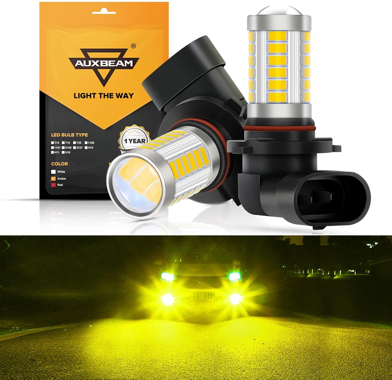 9005 9006 H10 LED Fog Light Bulbs High Power 50W 3020 SMD Bulb for Fog Light, DRL, Tail lights - Blue 10000K (Set of 2) : Automotive