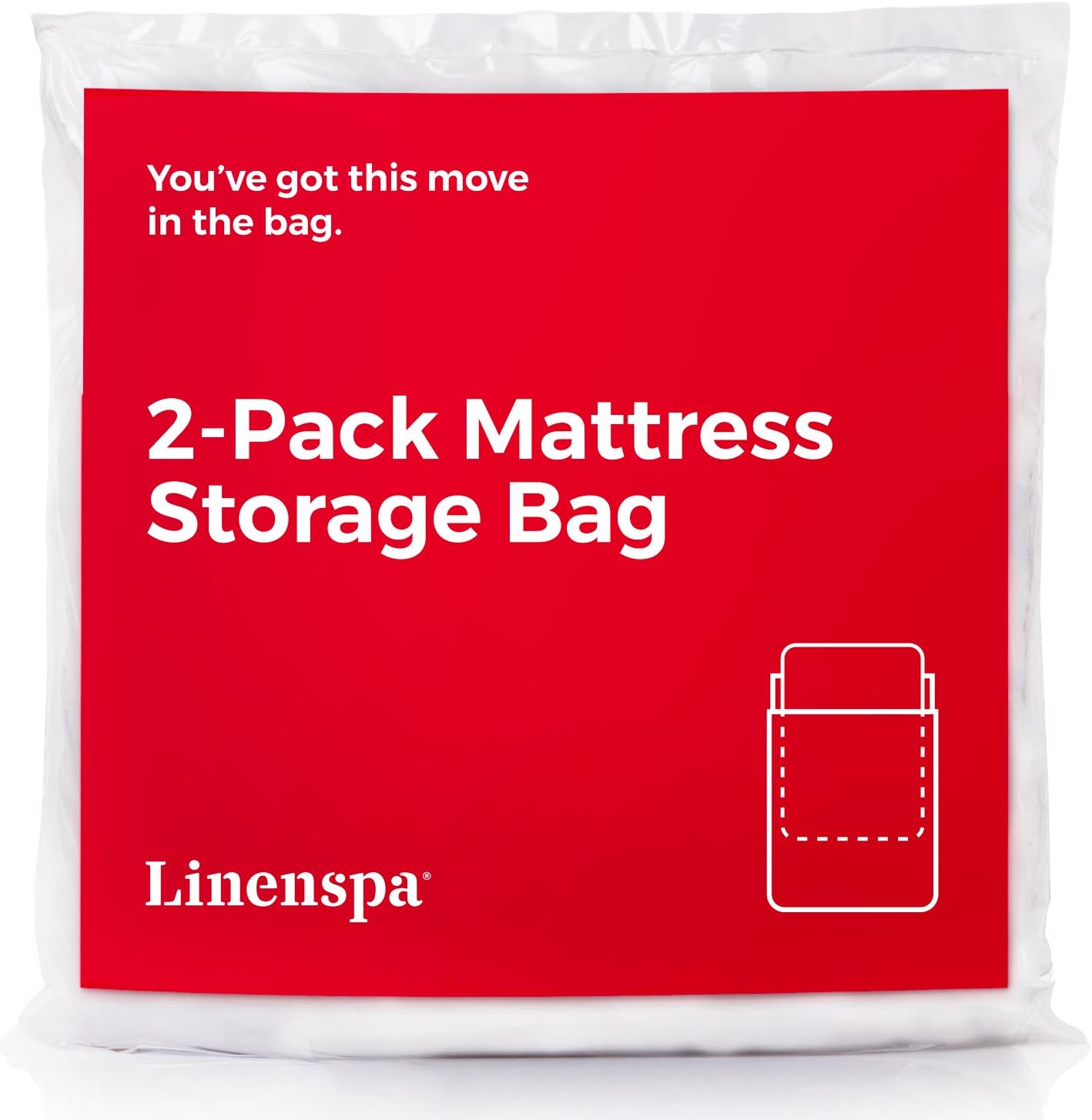 LINENSPA 2Pack Mattress Bag for Moving and Storage for Twin / Twin XL