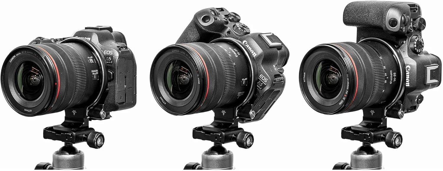 Silence Corner - Atoll C+, Black - Rotating Collar for Select Mirrorless Cameras - Orientation Change (Vertical/Horizontal), Easily Change Lenses, Universal Tripod Mounting and Faster Than L-Bracket