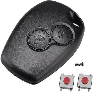 Boîtier De Clé Vide 2 Boutons Pour Dacia Duster Sandero Logan Opel Movano Vivaro - Coque De Remplacement Plastique/Métal