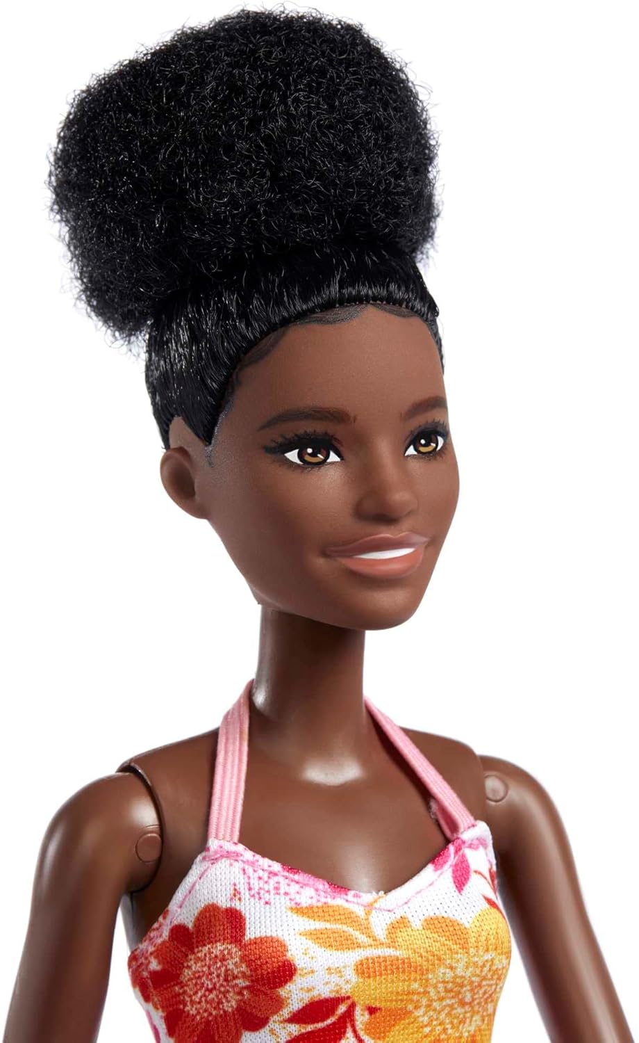 Barbie Loves the Ocean Doll with Natural Black Hair Wearing Pineapple Dress & Accessories, Fashion Doll & Clothes Made from Recycled Plastics