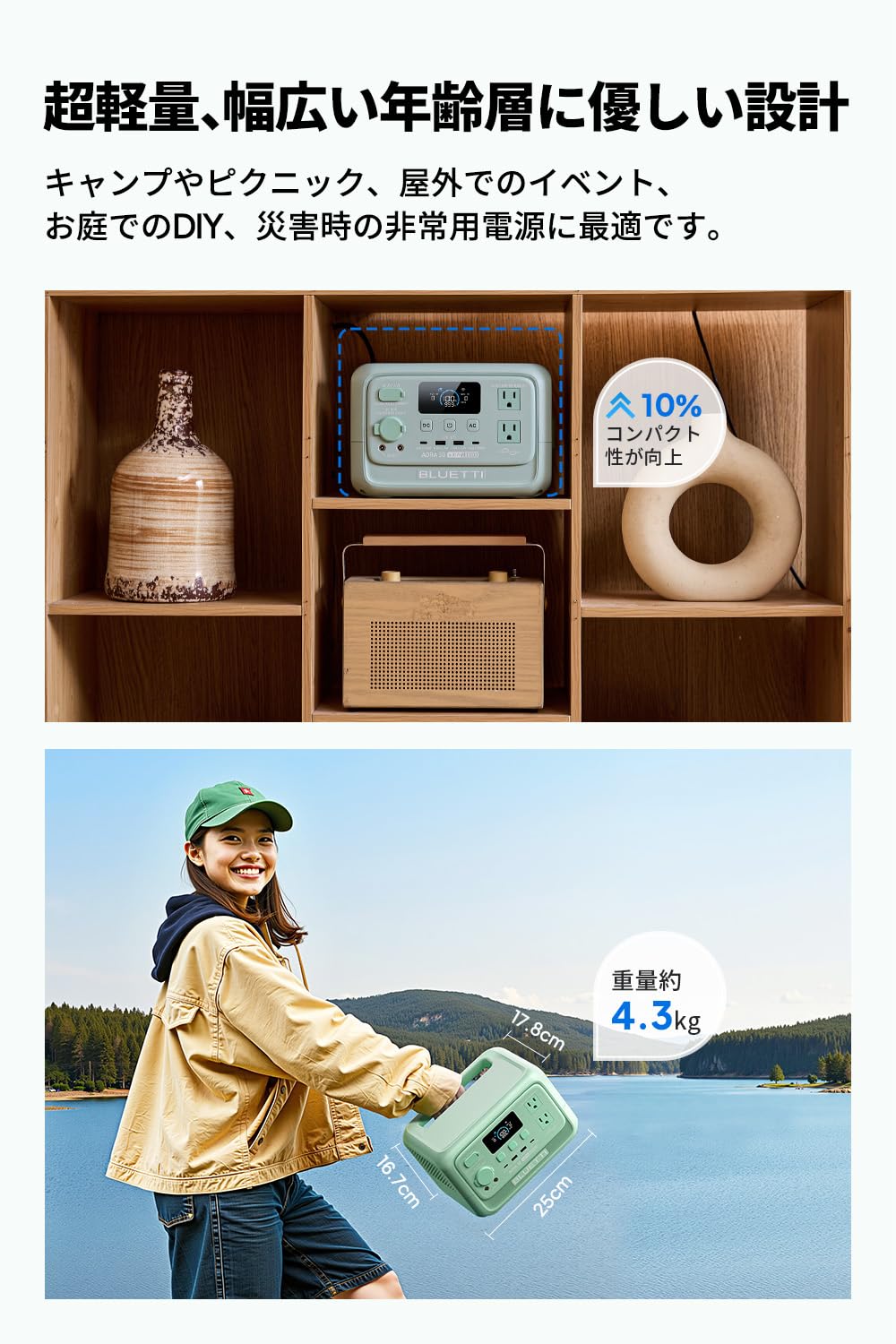 Amazon.co.jp: BLUETTI ポータブル電源 AORA30 V2 日本限定