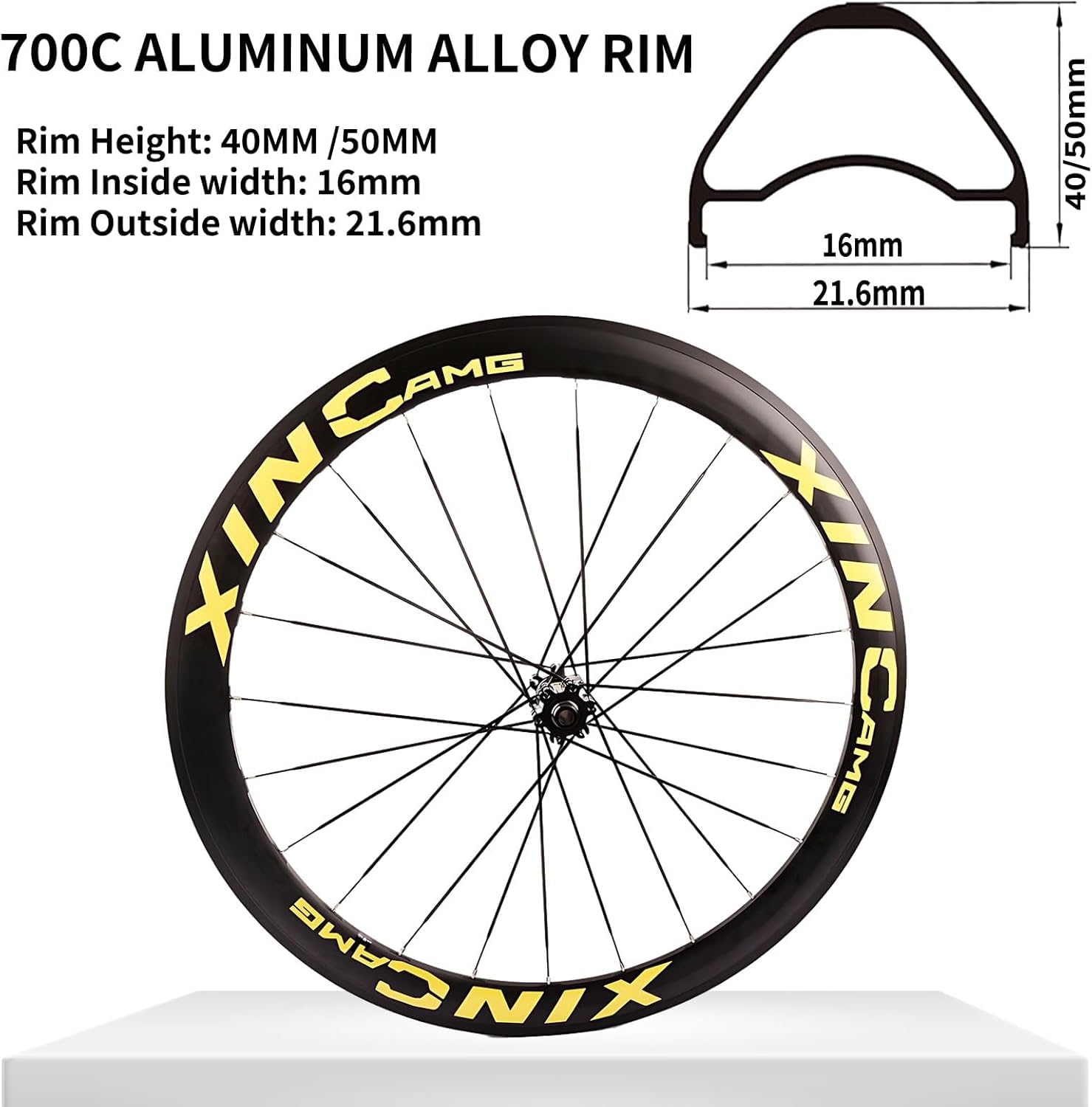 Amazon | スルーアクスル ロードバイクホイールセット 700C アルミ合金