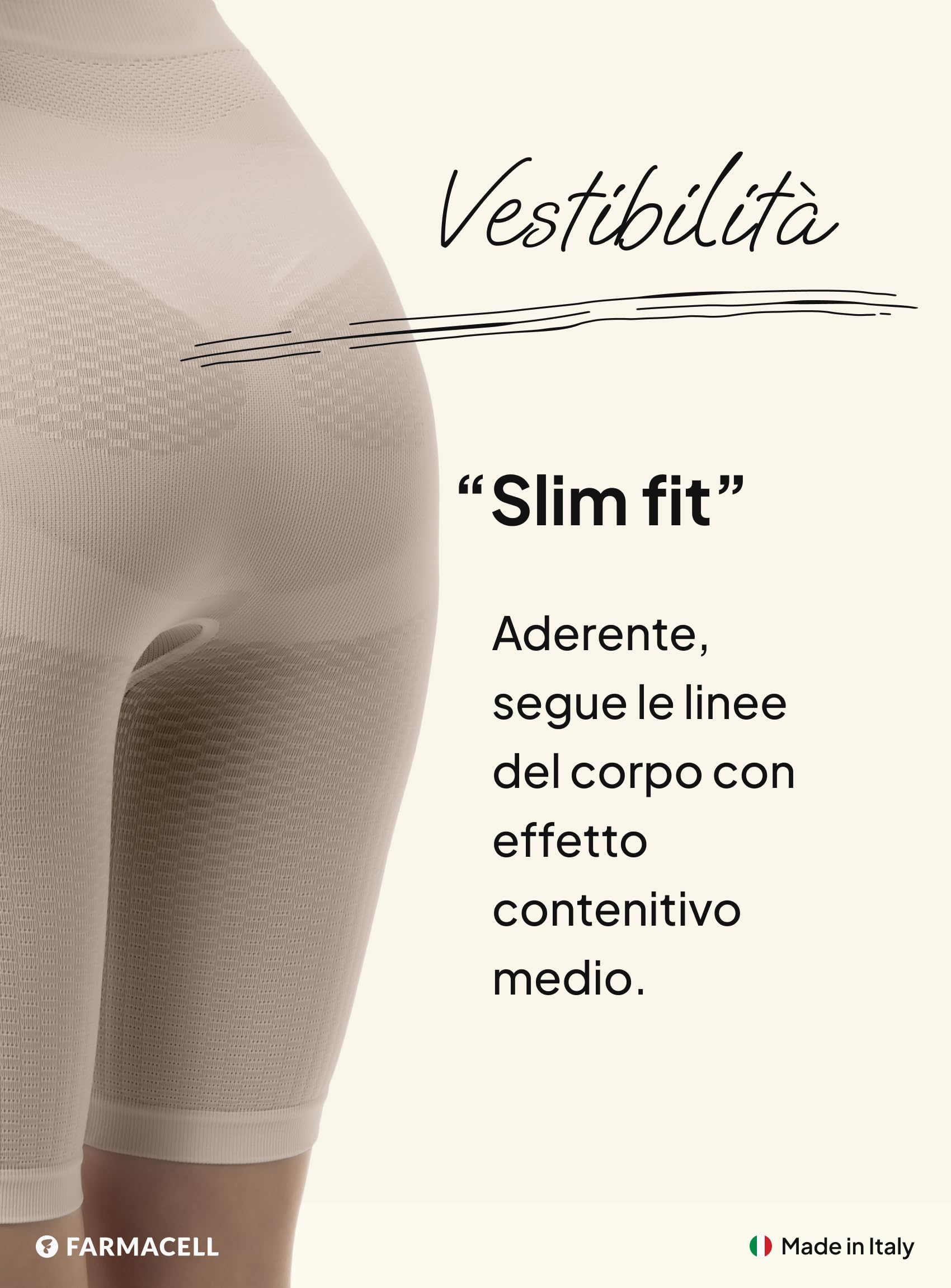 FarmaCell Guaina Contenitiva Donna Anticellulite, Push-Up Glutei, Pancia Piatta, Made in Italy, 312