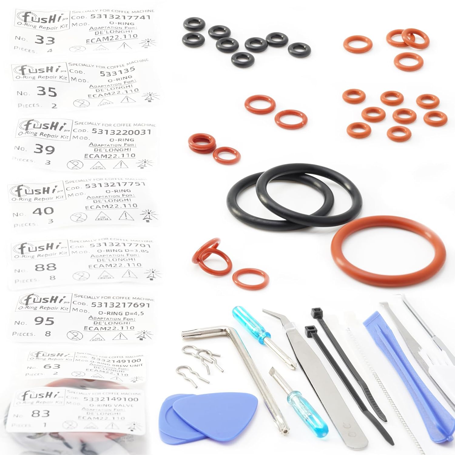 O Rings Replacement Set for Automatic Espresso Machines De’Longhi Magnifica XS ECAM22110B,to Solve Steam Tube Water Leakage