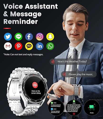 Miniatura 8 de LIGE Relojes inteligentes para hombre, llamada Bluetooth, reloj inteligente IP68 de 1.39 pulgadas para teléfonos Android e iOS, compatible con