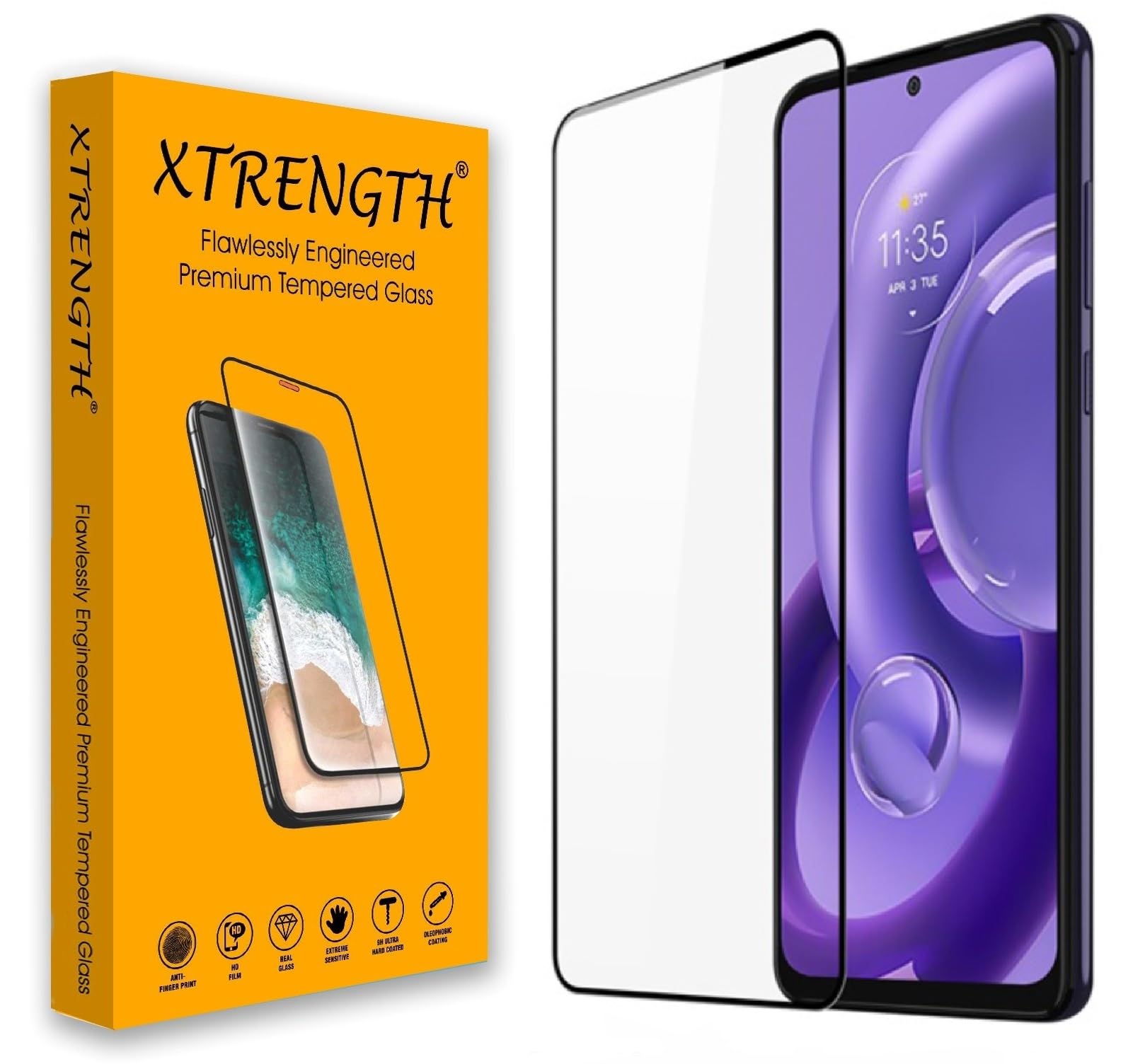 XTRENGTH Advanced HD+ Tempered Glass Screen Protector Designed for Motorola Edge 30 and Vivo X60 (6.55") : Edge-to-Edge Full Screen Coverage with Easy Installation Kit (Scratch-less) (B0CC5HZRNX) Amazon Price History, Amazon Price Tracker