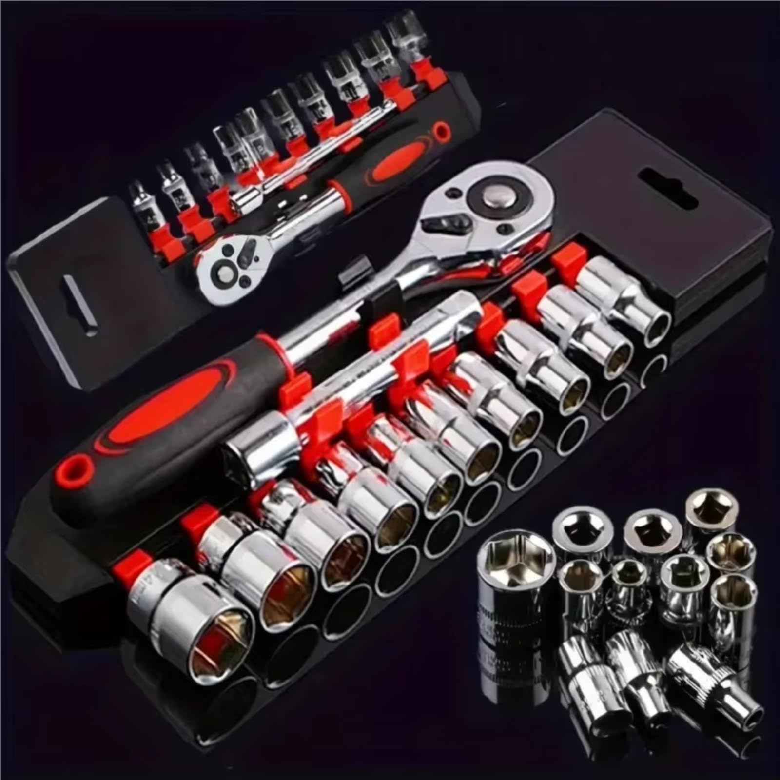 Set attrezzi da officina Set Di Chiavi A Bussola Hardware Per Auto Barca Moto Bicicletta Strumento Riparazione Biciclette Presa Corta A Cricchetto Strumenti Di Riparazione Automatica
