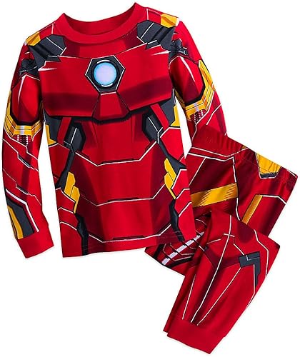 Marvel Disfraz de Iron Man PJ PALS conjunto de pijama para niños Rojo