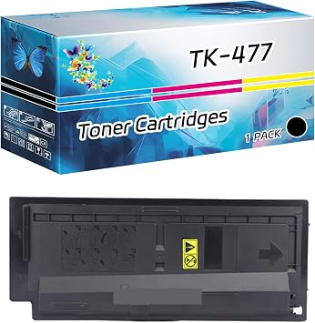 Compatible for Kyocera TK-477 Toner Cartridges Work for Kyocera FS-6525MFP FS-6530MFP TASKalfa 255 305 Printers, with Chip, High Yield 16000 Pages, High-Definition Printing Black