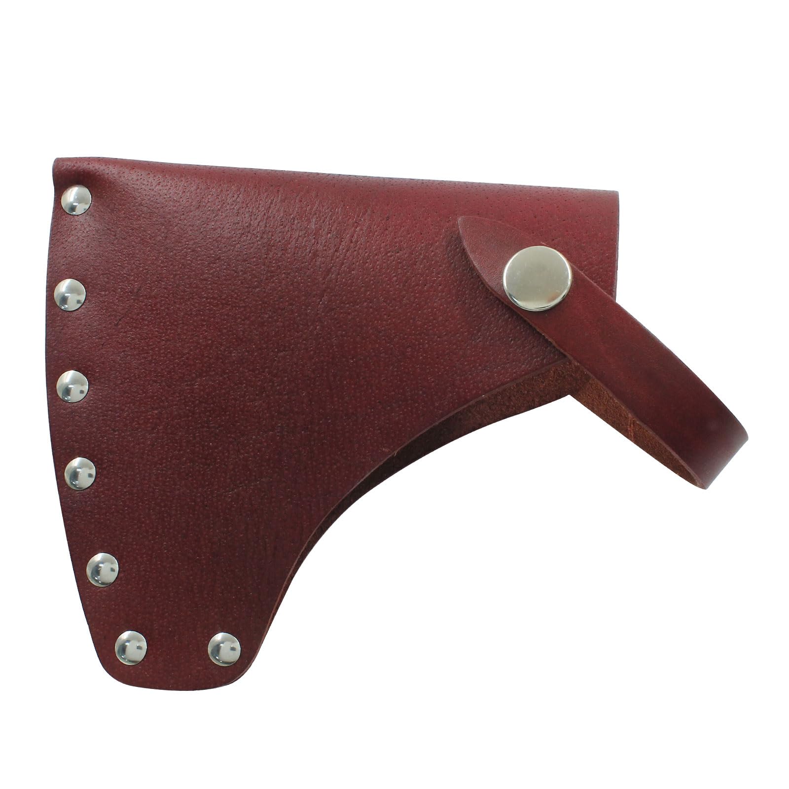 Moicstiy Leather Hatchet Sheath Axe Sheath, Brown Axe Head Cover, Adjustable Hatchet Blade Protector for Outdoor Hiking