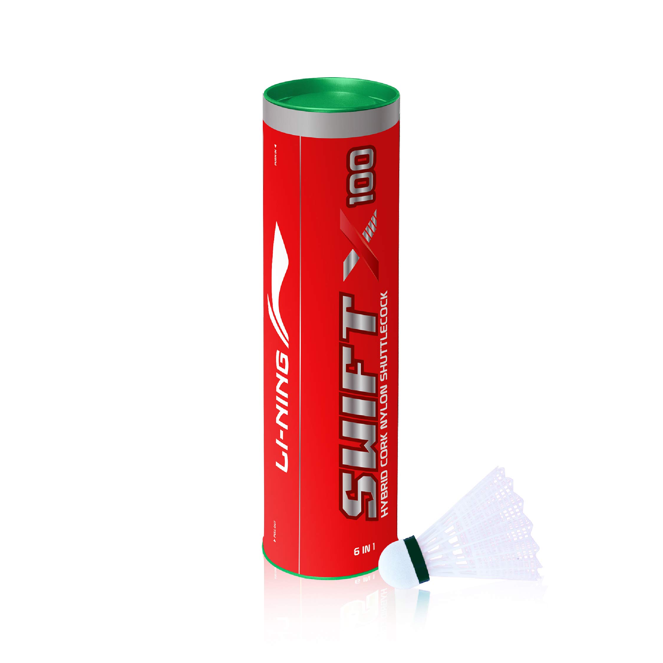 Li-Ning Swift X100 Nylon Badminton Shuttlecock (White, Slow Speed) | Durable Performance | Hybrid Base Cork (B08G83FJG3) Amazon Price History, Amazon Price Tracker