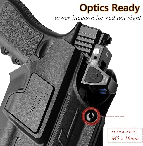 Vista 21 de Funda OWB TLR-1 HL para Glock 17 19 19X 22 23 31 32 45, mano derecha
