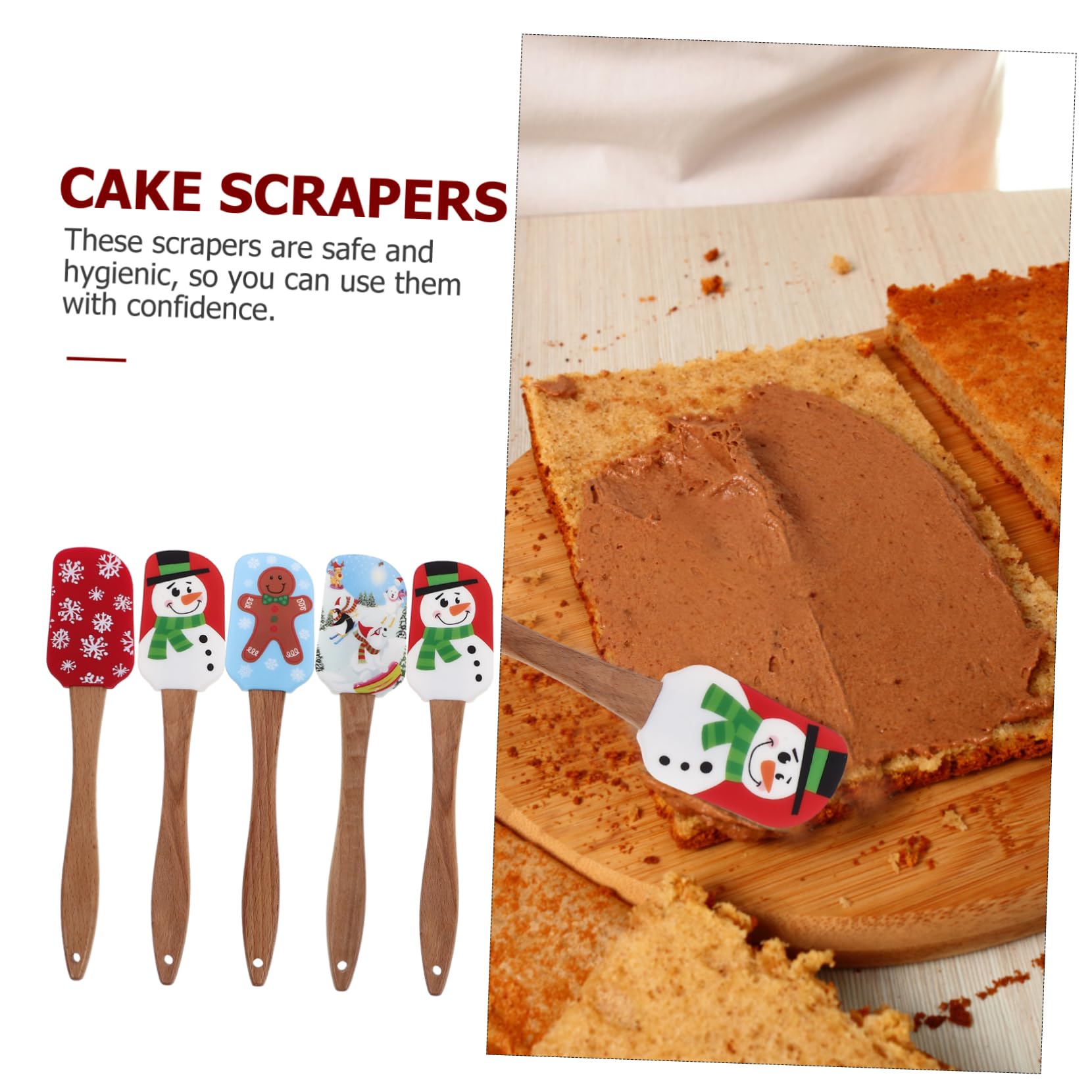 PRETYZOOM Lot De 3 Spatules De Cuisson En Silicone Ustensiles De Cuisine Résistants À Lusure Couleurs Mélangées 5 Pièces X 3