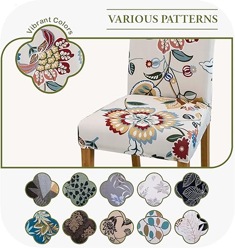 Miniatura 5 de Comfy Gate Paquete de 4, 6, 8 fundas para sillas de comedor, diseño de muñeco de nieve y copos de nieve para silla de comedor, fundas ajustadas para