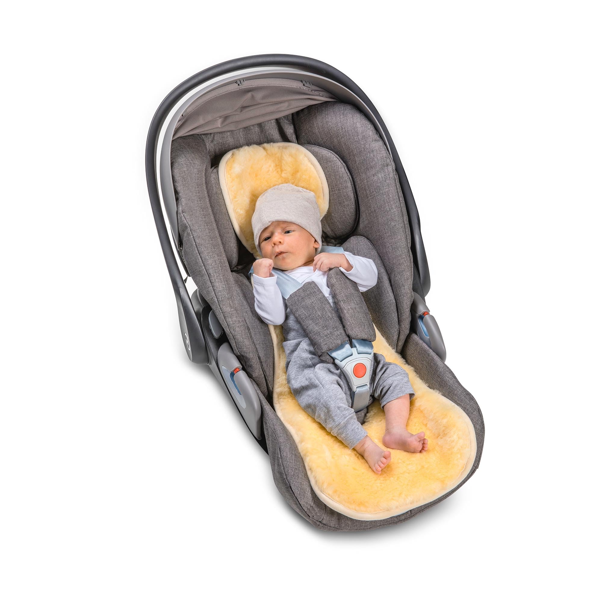 Fellhof Einlage Unifit Lammfell Autositze Babyschalen Oeko-TEX 30x77 cm waschbar