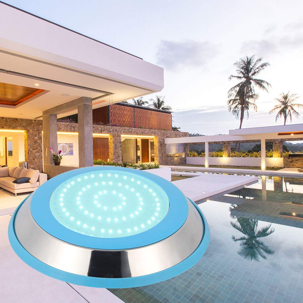 Luce Subacquea a LED AC12V, faretto per Fontana per Piscina in Acciaio Inossidabile RGB IP68 con Telecomando, Opzione di Alimentazione 18W/35W per Piscine, fontane e acquari (18 W)