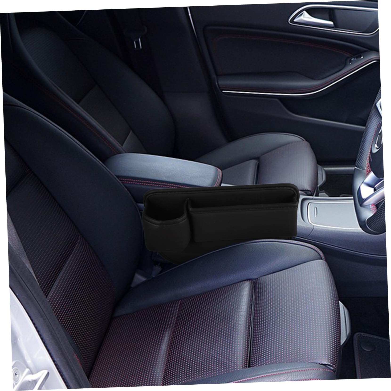 GLEAVI 4piezas Organizador De Asiento De Coche Funda De Almacenamiento Multiusos Caja Para Espacio Entre Asientos y Consola Central Almacenaje Práctico y Conveniente
