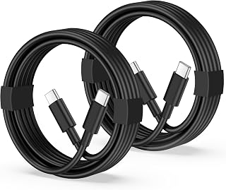 USB C to USB C Cable Fast Charging, 2-Pack 3FT Type C Cable Fast Charger Cord for iPhone 16/15 Pro Max/Plus/16e, iPad Pro/Air/Mini, MacBook, Samsung S25/S24/S23, Pixel 9/8/7, LG, Tablet, Android Phone
