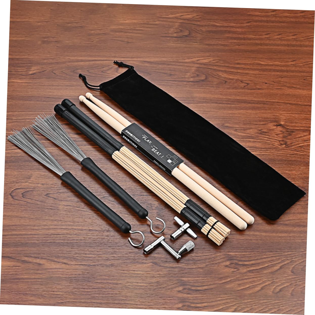 Abaodam Kit Accordatore Per Batteria Multiuso 1 Set Di Accessori Per Batteria Spazzola Per Esercitarsi