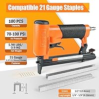 Vista 11 de #KN8016S - Grapadora neumática de tapicería serie de calibre 21, grapas de corona de 1/2 pulgadas, longitud de 1/4 a 5/8 pulgadas, pistola de grapas