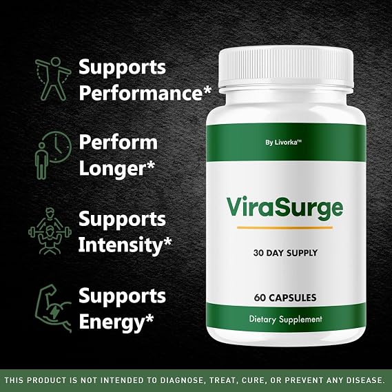 (2 Pack) ViraSurge Capsules - Official ViraSurge Pills for Men All Natural Premium Formula, Advanced Vira Surge Formula Support Multivitamin for Overall Health & Wellness, 120 Capsules for 2 Months