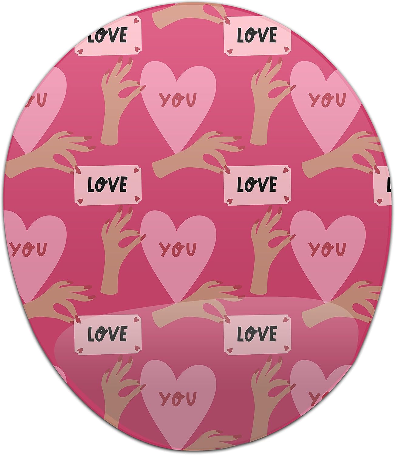 Bonamaison, Ergonomic Mouse Pad with Wrist Rest, Digital Printed Mouse Mat for Tendon Sheath Problems, Non-Slip Base, for Office and Home, Size: 20 x 23 cm