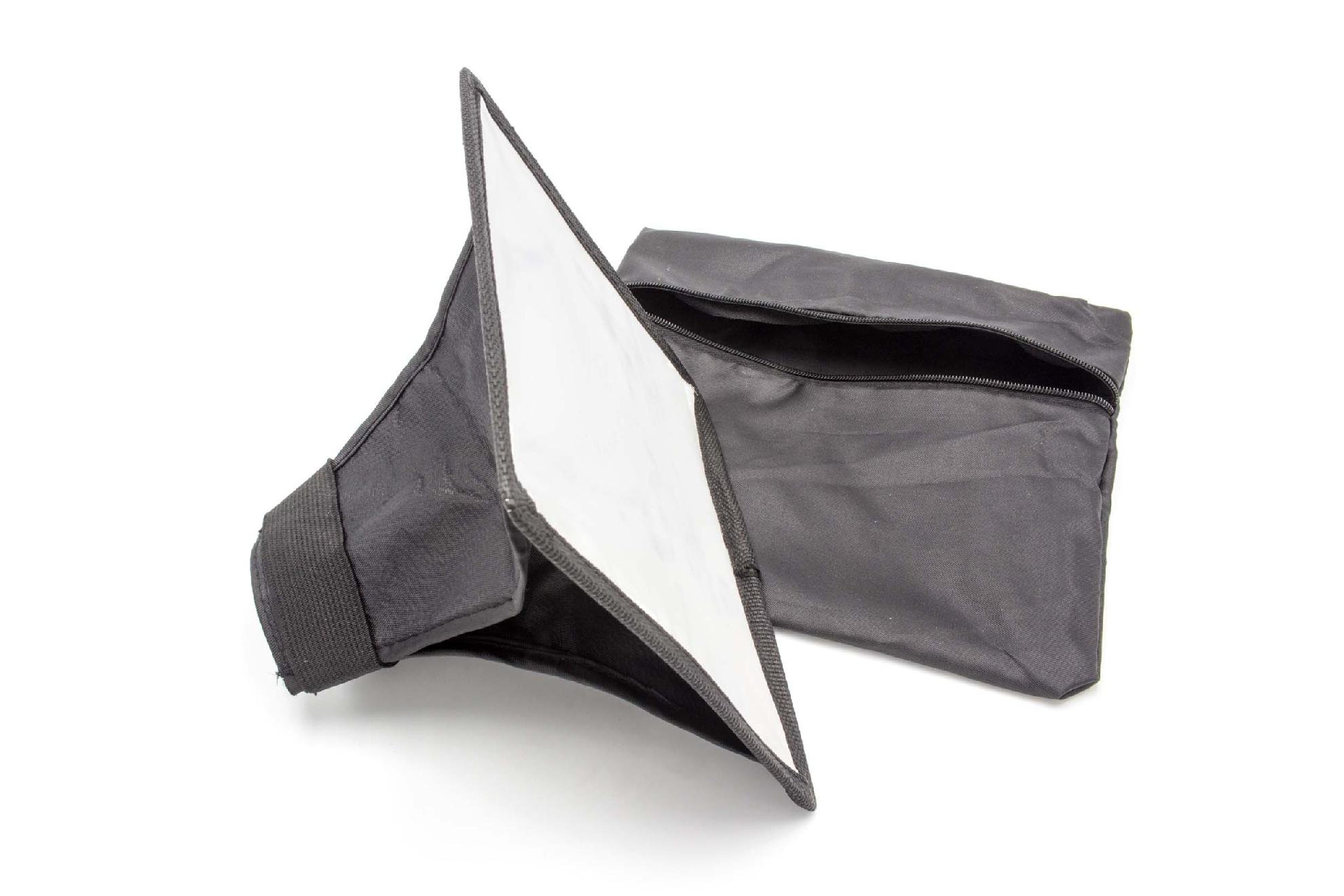 vhbw diffusore, softbox compatibile con Nikon Speedlight SB-N7, SB-R200, SB-910 flash, fotocamera - plastica nero, 16 x 20,5 cm
