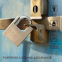 Vista 2 de H&S Candado de Alta Seguridad con Llave - Candado de 60mm y 5 Llaves - Unidad de Almacenamiento Resistente para Interior y Exterior