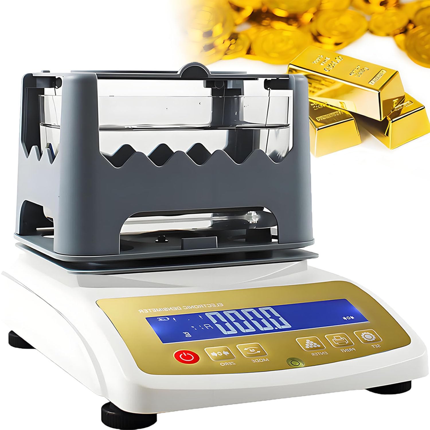 Analyseur de pureté d'or 120 carats pour tester l'argent et la densité