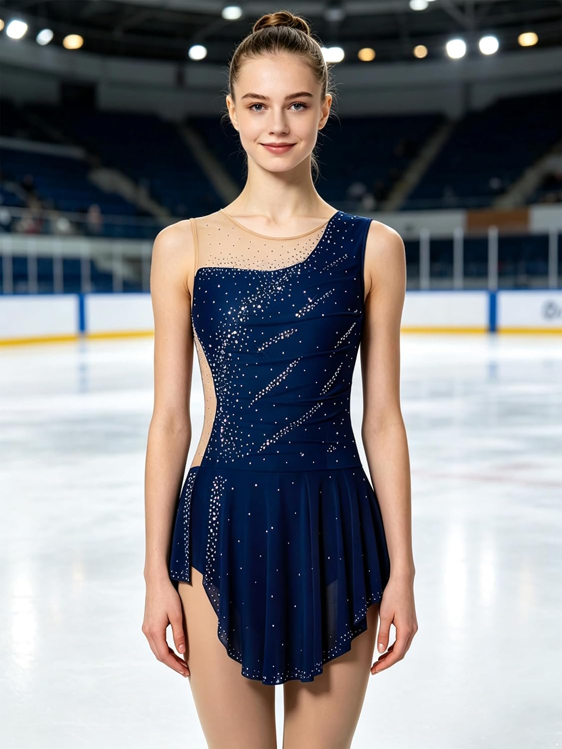 Shinsto Women Figure Skating Costume Ballet Dance Bodysuit