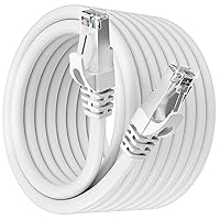 Vista 1 de Soibke Cable Ethernet Cat 7 de 10 pies, para exteriores e interiores, cable Ethernet de alta velocidad Cat 7 SFTP triple blindado, red, Internet