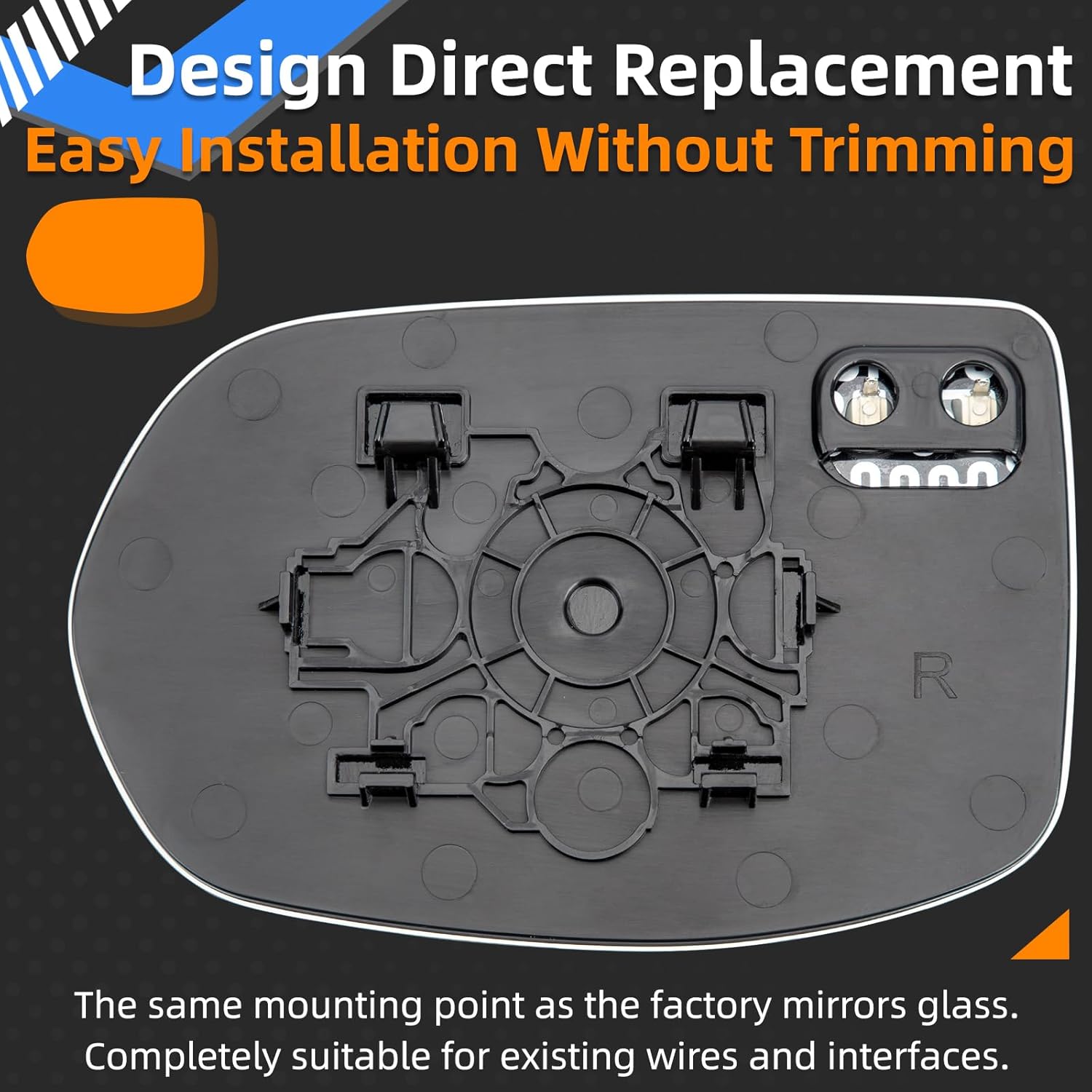 Passenger Side Mirror Replacement for Honda CR-V CRV 2012 2013 2014 2015 2016 - Right Side Rear View Mirrors Glass with Heated