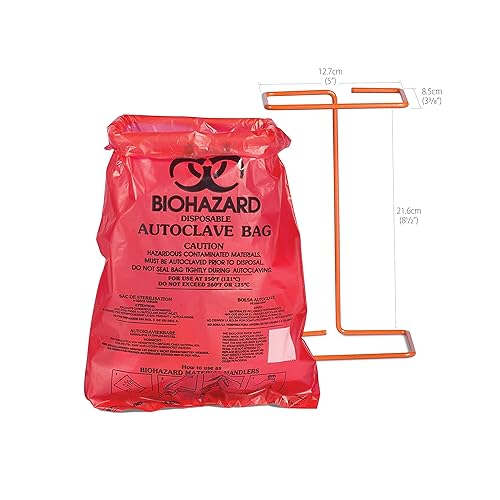 Miniatura 4 de SP Bel-Art 131660001 - Bolsas de riesgo biológico para bancos, 0.001 in de grosor, capacidad de 0.43 galones, polietileno rojo (paquete de 1000)