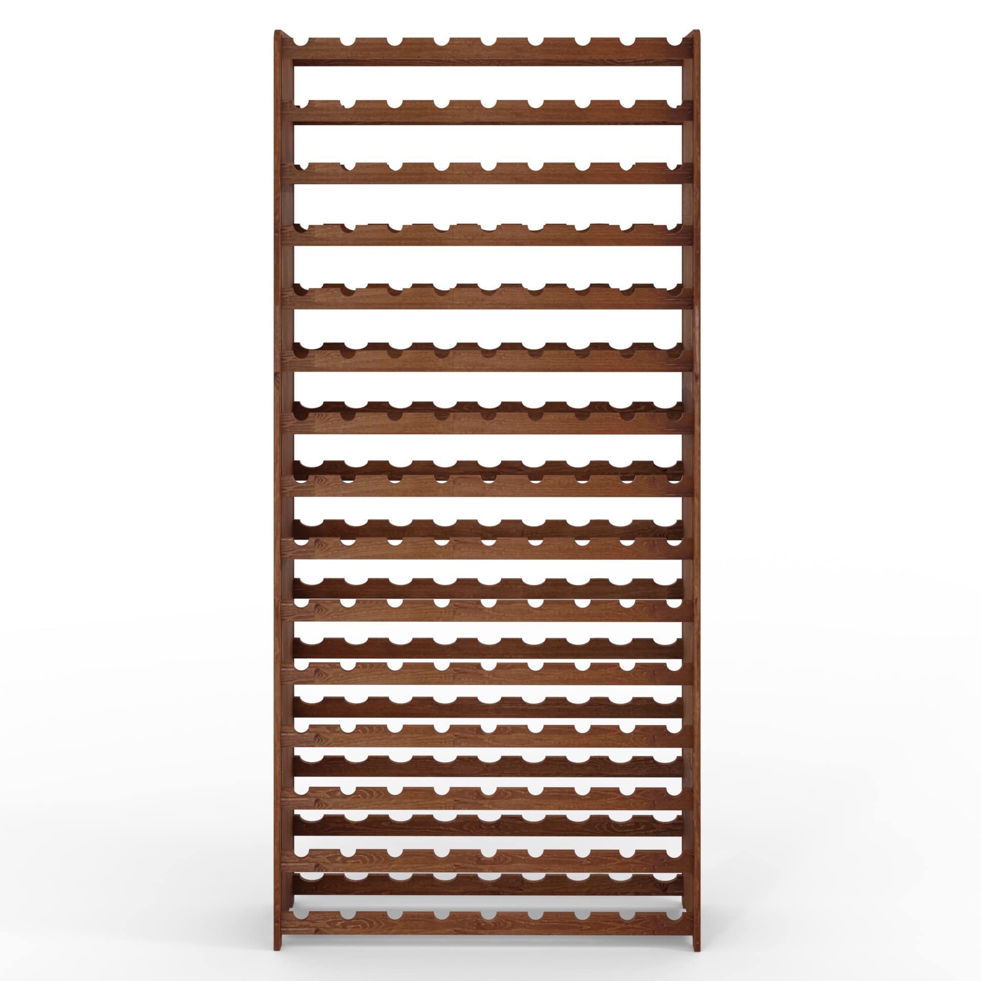 Lenmar Série RW Casier à vin en bois pour bouteilles, anthracite, marron, naturel, RW-3, 13-15 couchés, pour 91-135 bouteilles, vin, casier à bouteilles (marron, RW-3-135, 198 x 92 x 26,5, pour 135