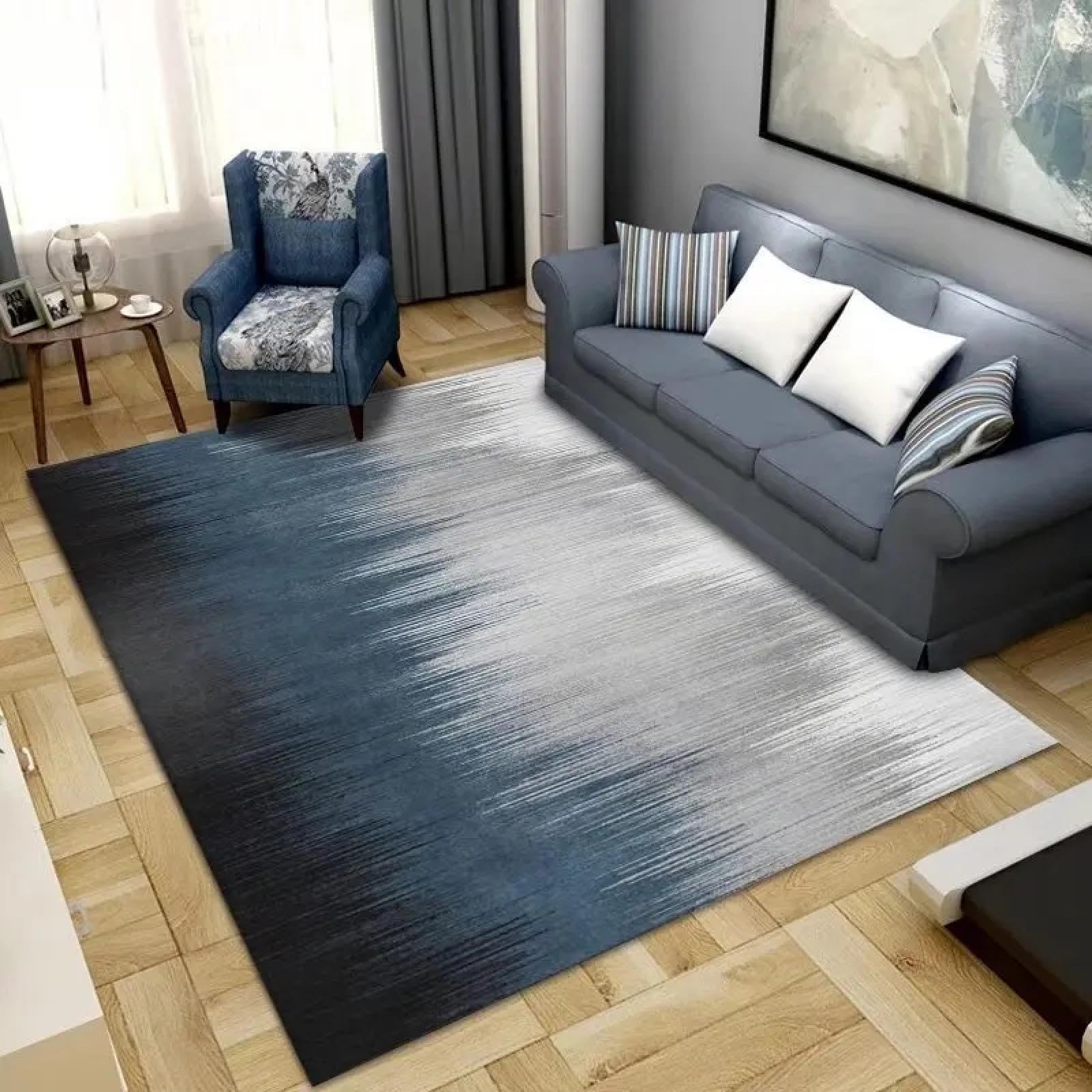Tapis de salon lavable résoud le problème des sols glissants 120x170
