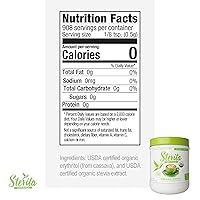 Vista 2 de Stevita Stevia orgánica - 16 onzas - Edulcorante totalmente natural de stevia y eritritol, sin calorías, USDA orgánico, sin OMG, vegano, keto