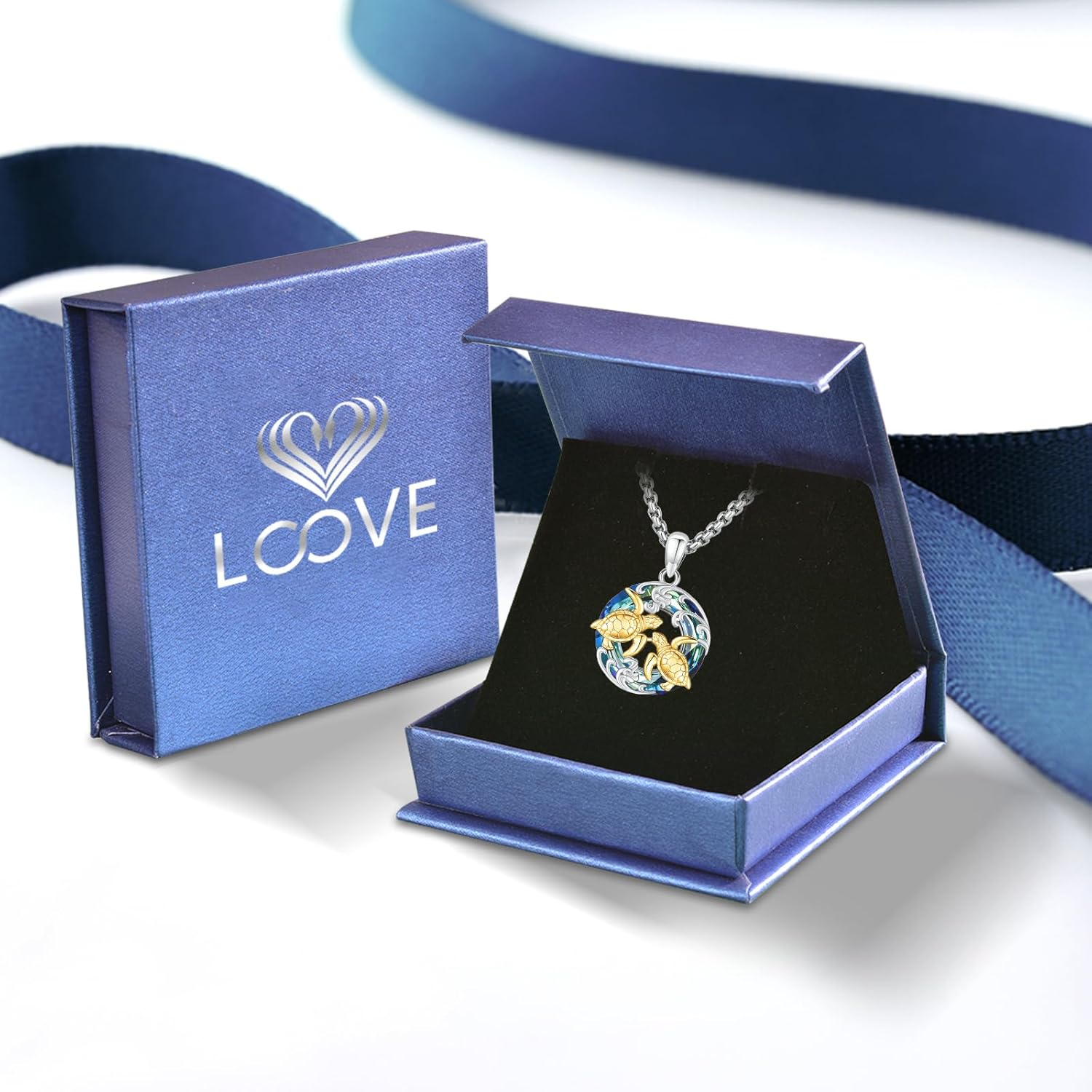 Animal Necklace Sterling Silver Turtle/Wolf/Phoenix/Cat Necklace for Women Opal Abalone Shell Turquoise Animal Jewelry - Image 9