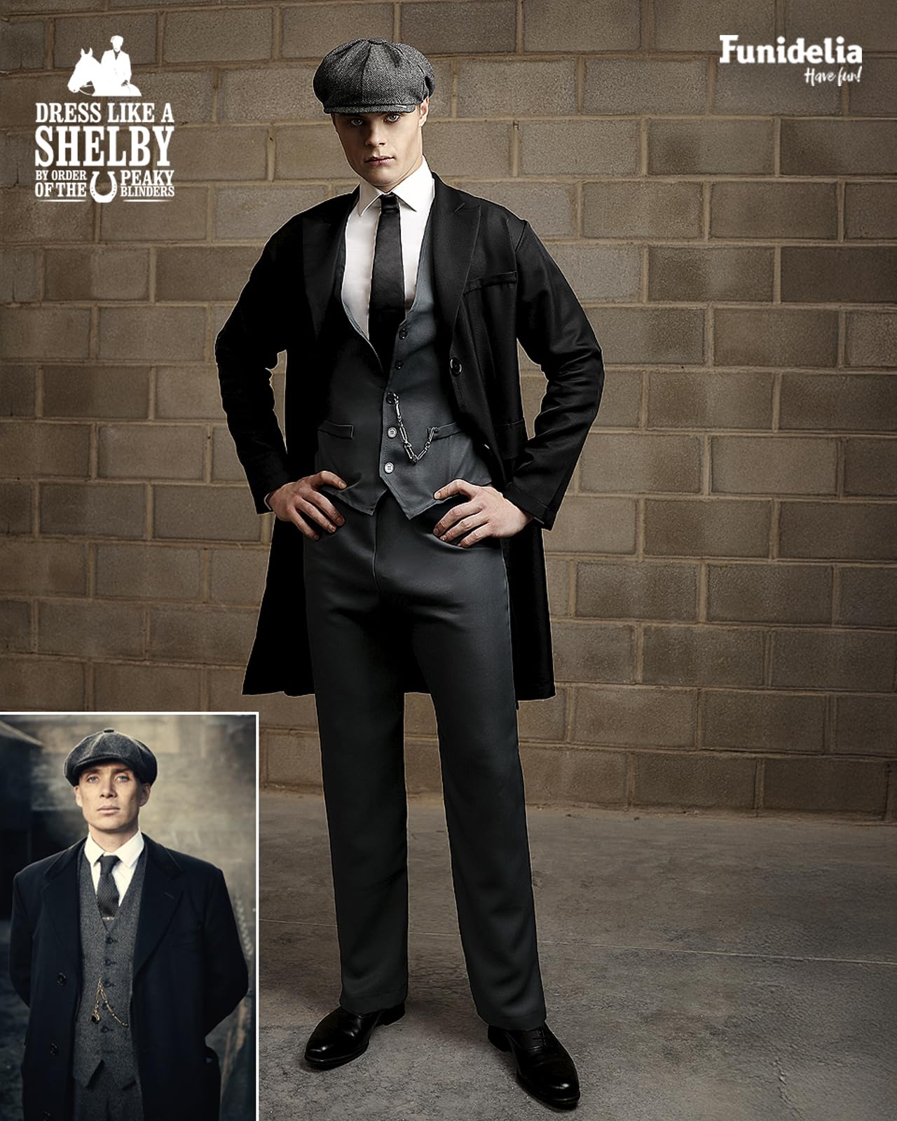 Funidelia Disfraz Peaky Blinders para hombre Oficial - Traje para hombre para fiestas, Carnaval y Halloween