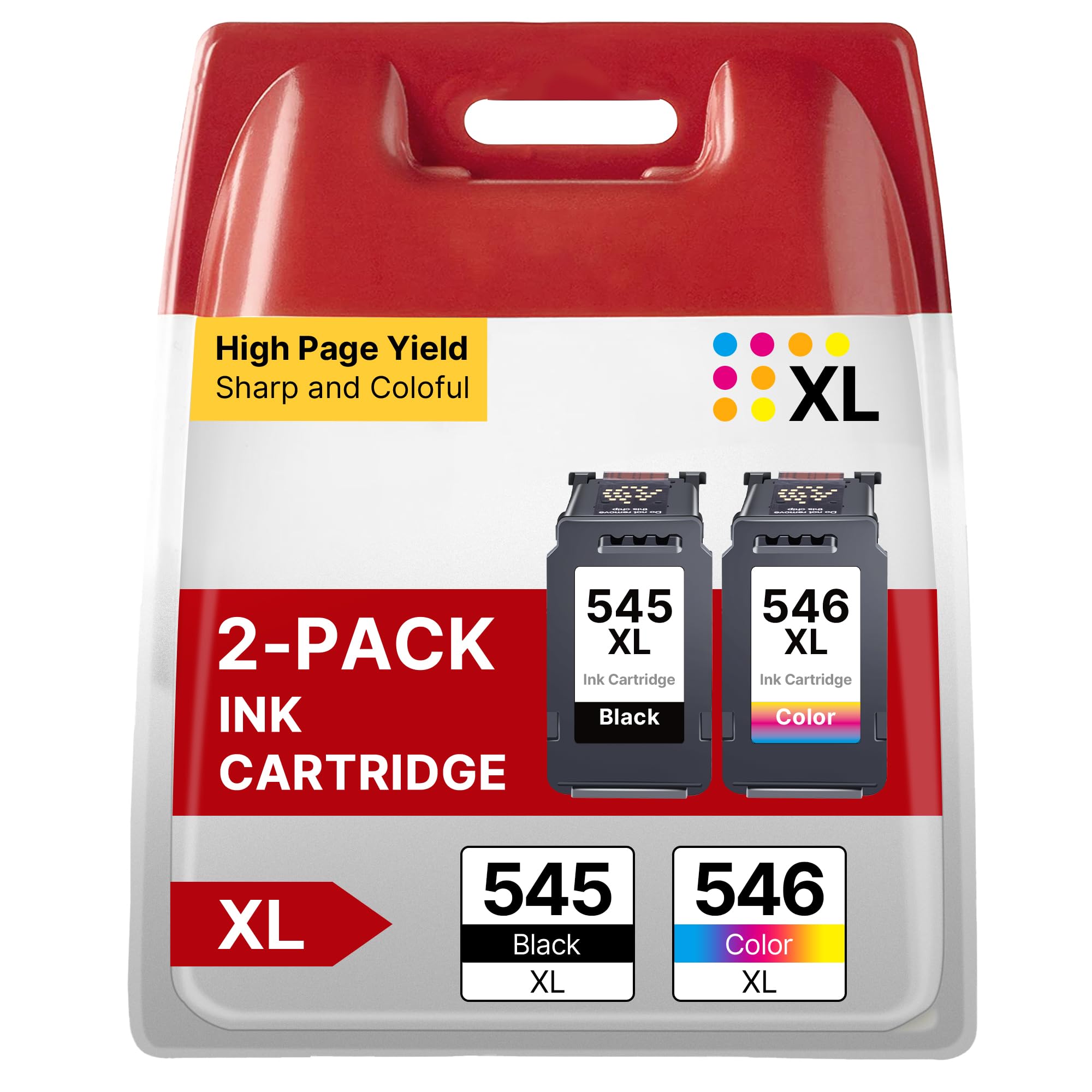 Cartucce Compatibili PG-545XL E CL-546XL Per Canon – Nero E Colore, 2-Pack Per PIXMA TR4550, TS3150, MG2550S, MX495 E Modelli Compatibili